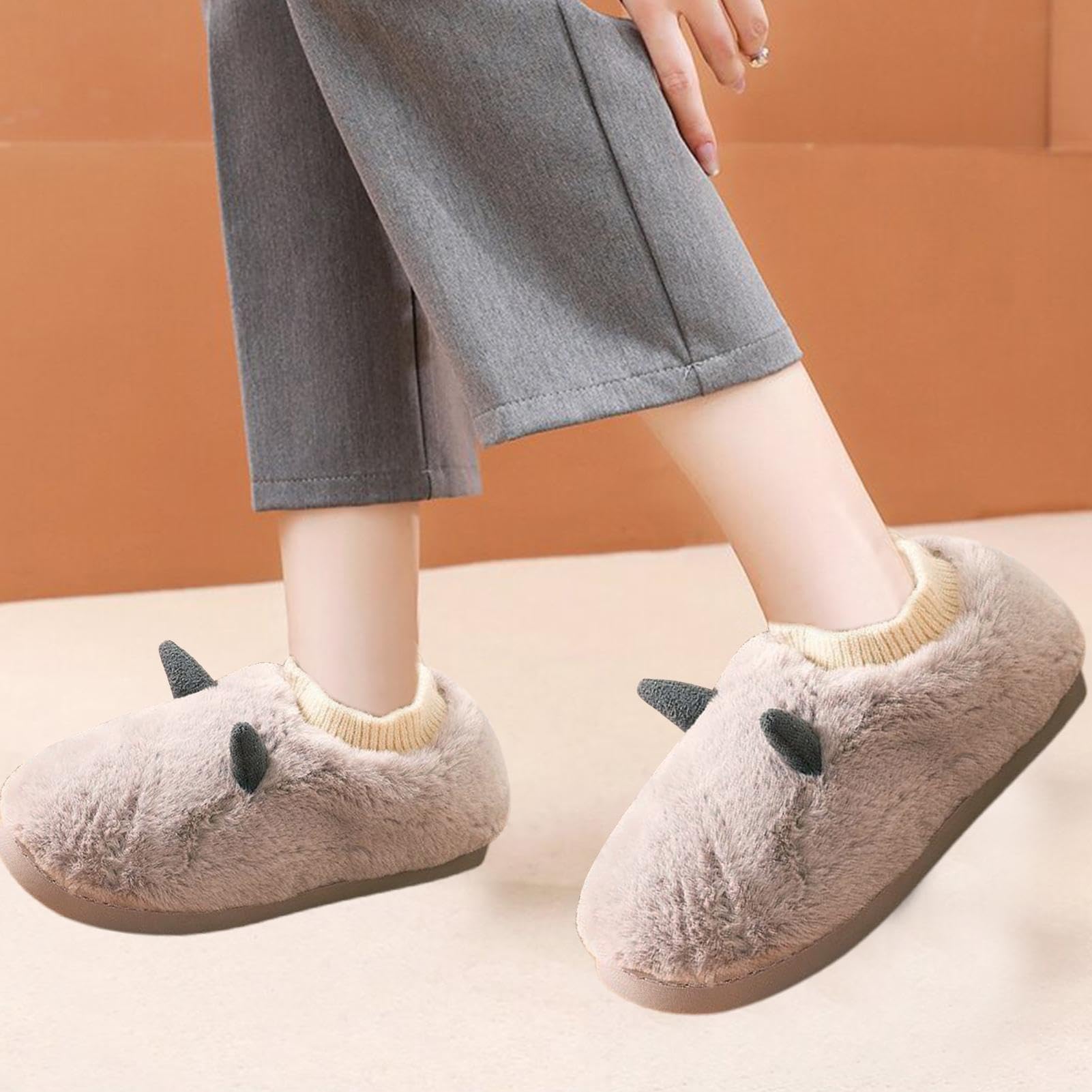 Pantofole Riscaldate da Donna, Pantofole Riscaldate Ricaricabili | Scarpe riscaldate USB per la casa Pantofole fuzzy Scaldapiedi per