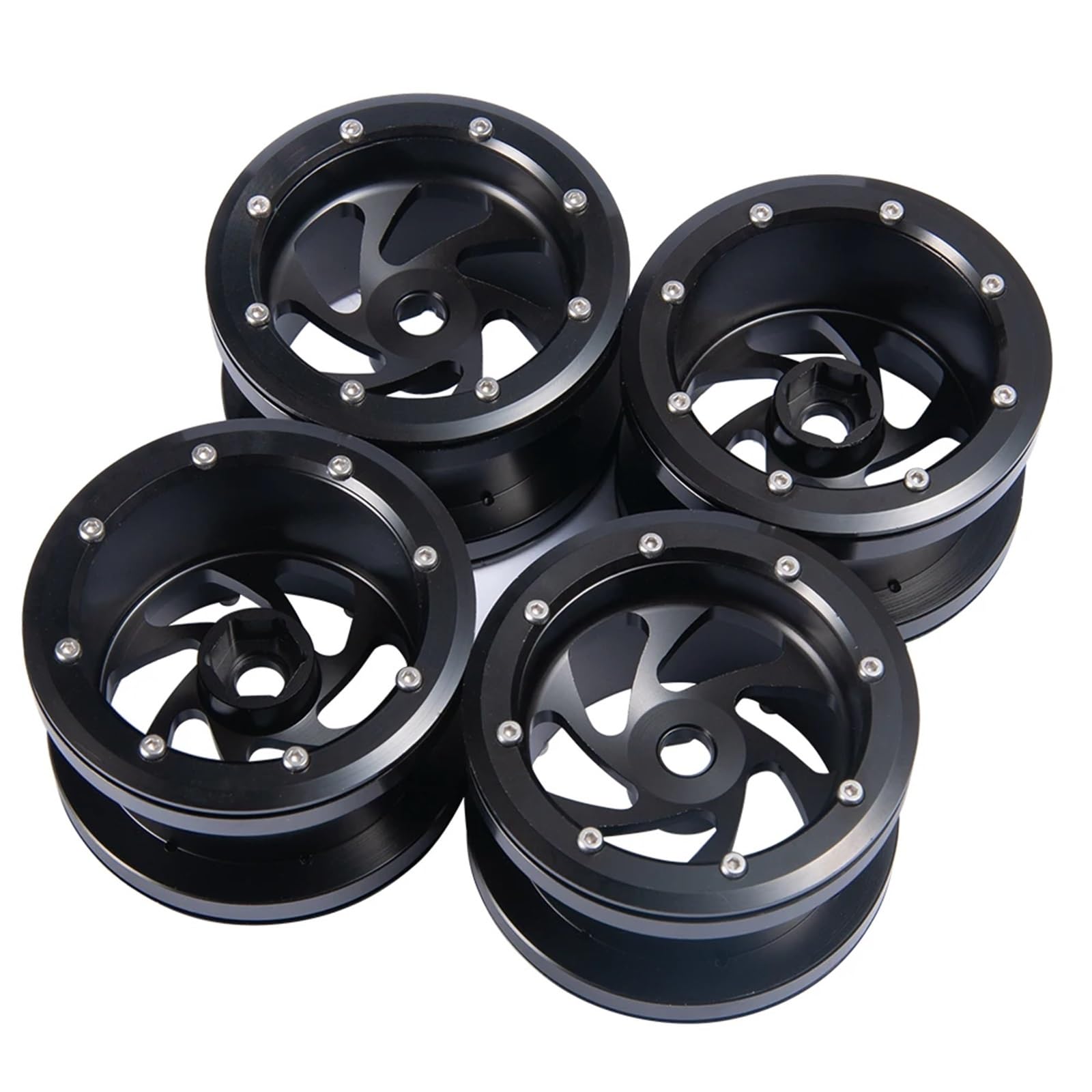 Per Axial Per Wraith 90018 1/10 Rc Crawler Auto Parti Aggiornamento Metallo 2. Pollici 40 Millimetri Larghezza Beadlock Cerchioni Mozzi Ricambi Modellini RC