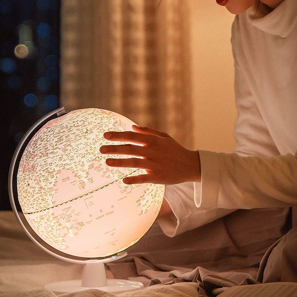 Globi Geografici Simpatico mappamondo Rosa con Illuminazione, Decorazione per la casa Elegante e Classica del Regalo più Caldo del Mondo Home Decor