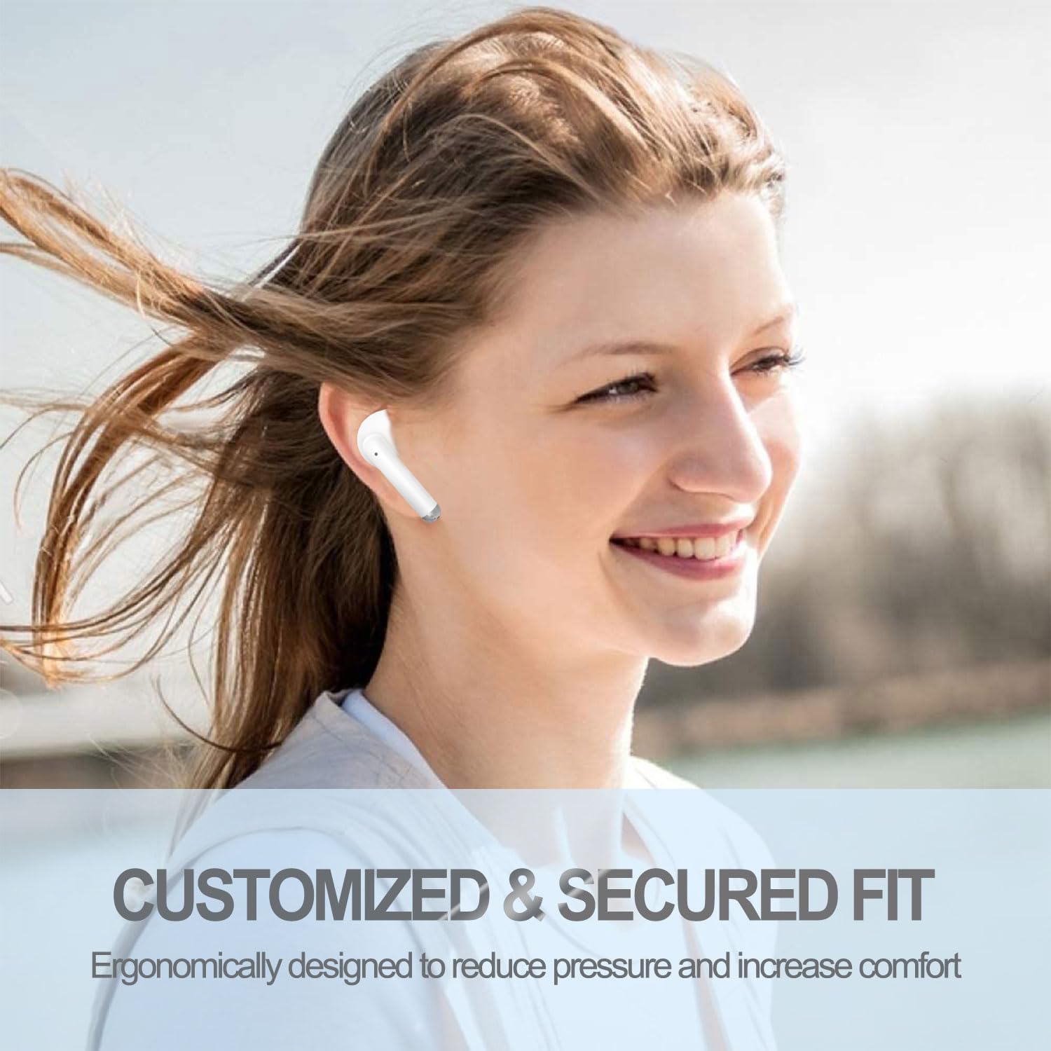 Wireless Ear Buds, Bluetooth Headphones with Charging Case Included, Over 30 Hours of Battery Life, Effortless Setup for iOS/Android