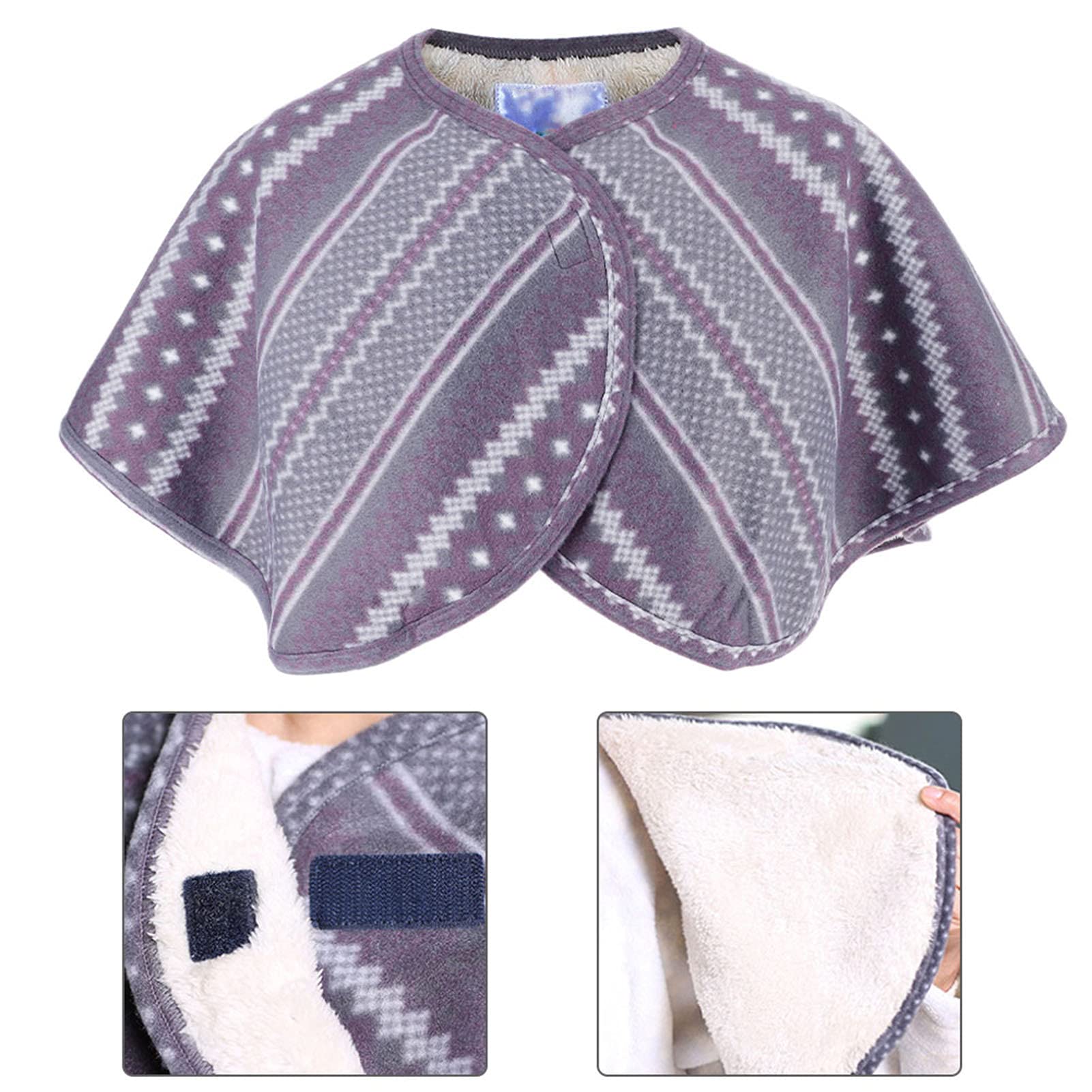 14,96 x 35,43 pouces Cape D'épaule Chaude en Peluche Double Face Personnes âgées Châle de Protection D'épaule pour Capes de Lit D'hiver pour Femmes Veste Châle