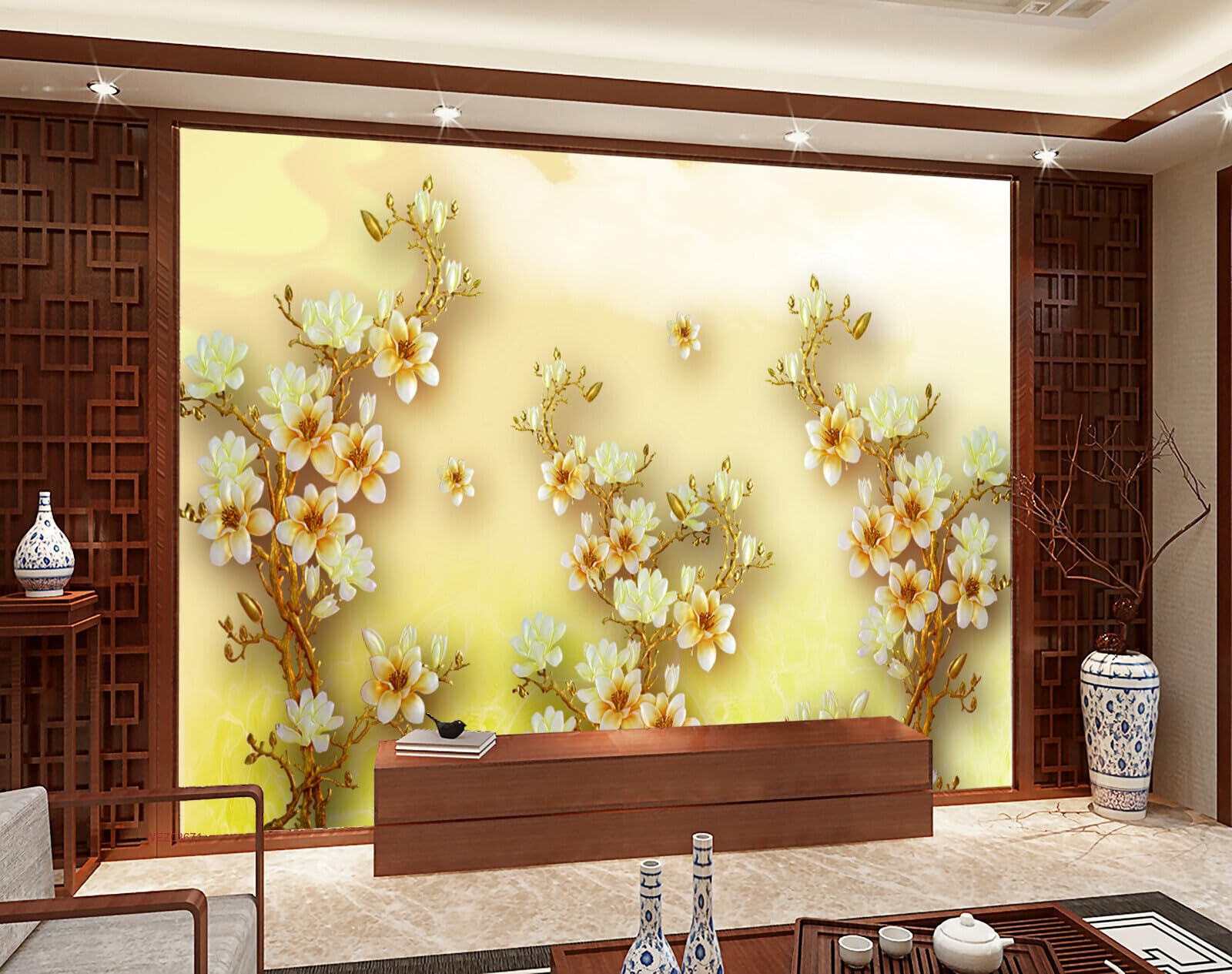 Wall26 - WEZ0367 Flowers Bloom Beautiful Jewellery Design Jewelry