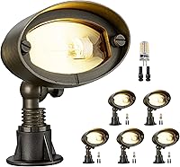 Vista 13 de Gardenreet Luz de inundación de latón macizo – Luz LED de lavado de pared de bajo voltaje para paisaje, 12 V, resistente al agua cableada al aire