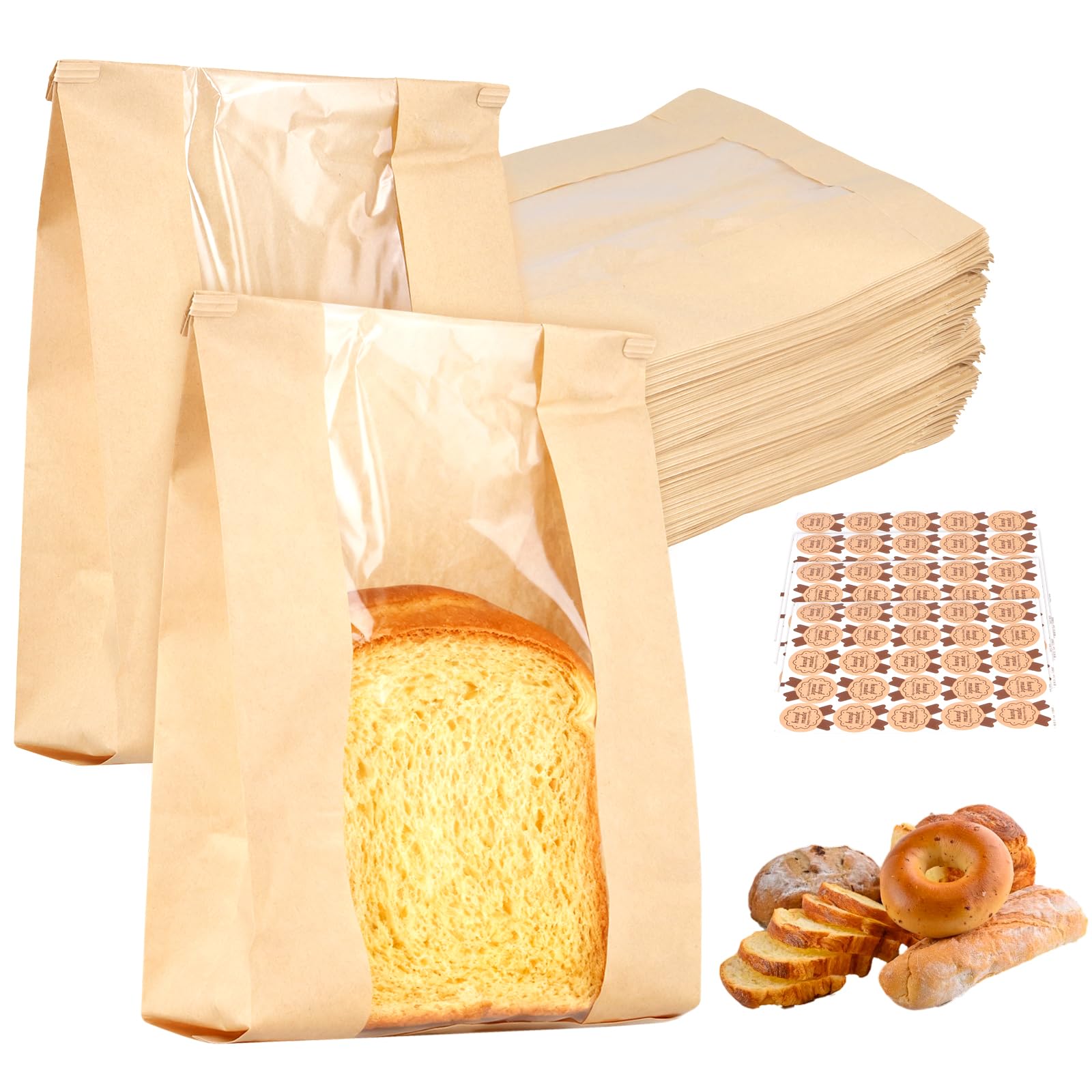 Sacs à pain en papier avec fenêtre pour éviter le pain rassis et valoriser vos biscuits