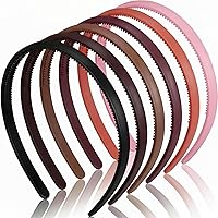 Vista 7 de WILLBOND 6 diademas de plástico para mujer, diadema fina con dientes, bandas lisas para la cabeza para Halloween, Navidad, cabello de mujer