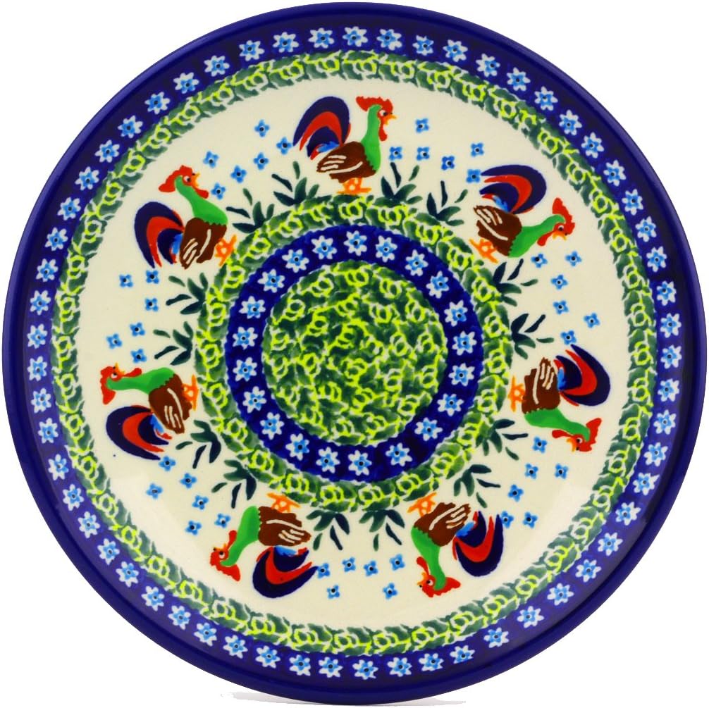 Polish Pottery Dessert Plate 8½inch (Country Rooster