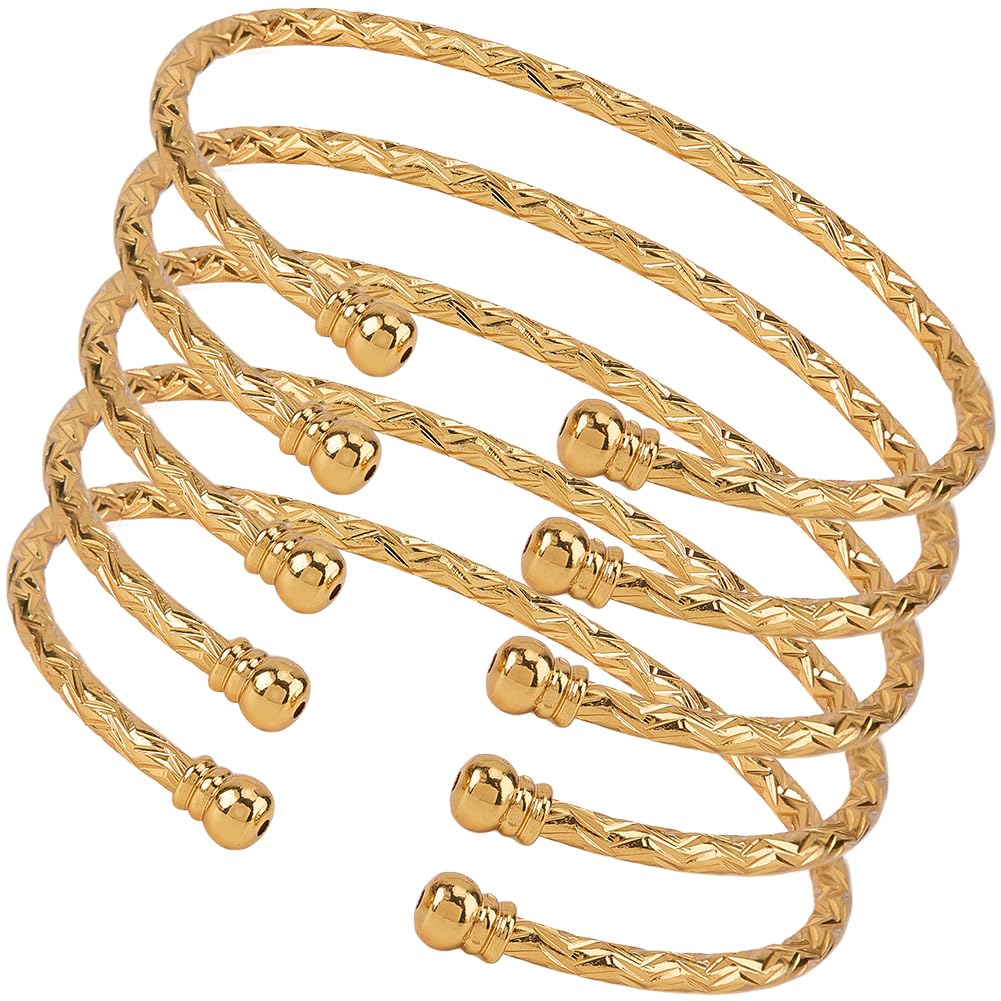 Boîte de bracelets manchettes dorés le cadeau d'anniversaire idéal pour femme