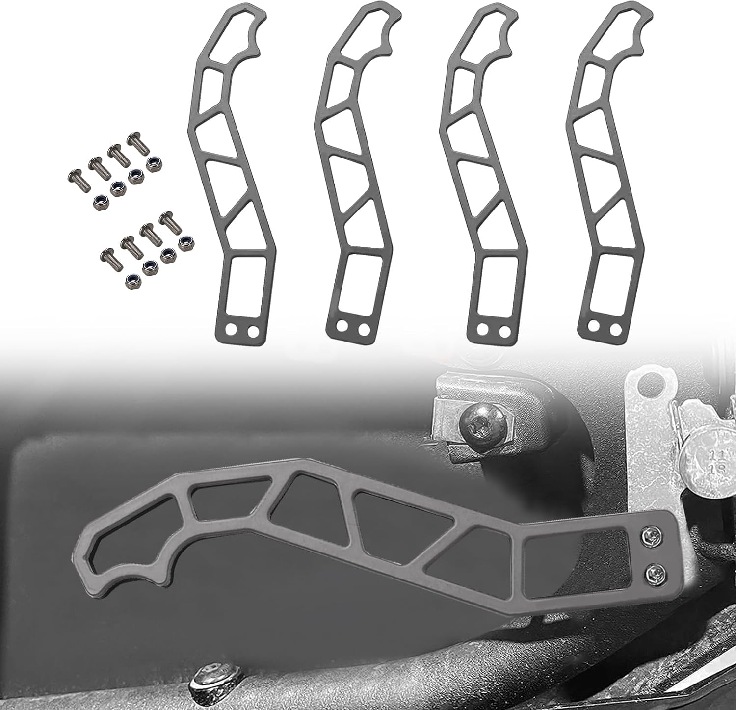 4PCS Door Handle Latches Kit Compatible with Can Am Maverick X3 X DS RS Turbo R Max 2 & 4 Door Models, Upgraded Metal Door Handles Replacement Accessories, Black