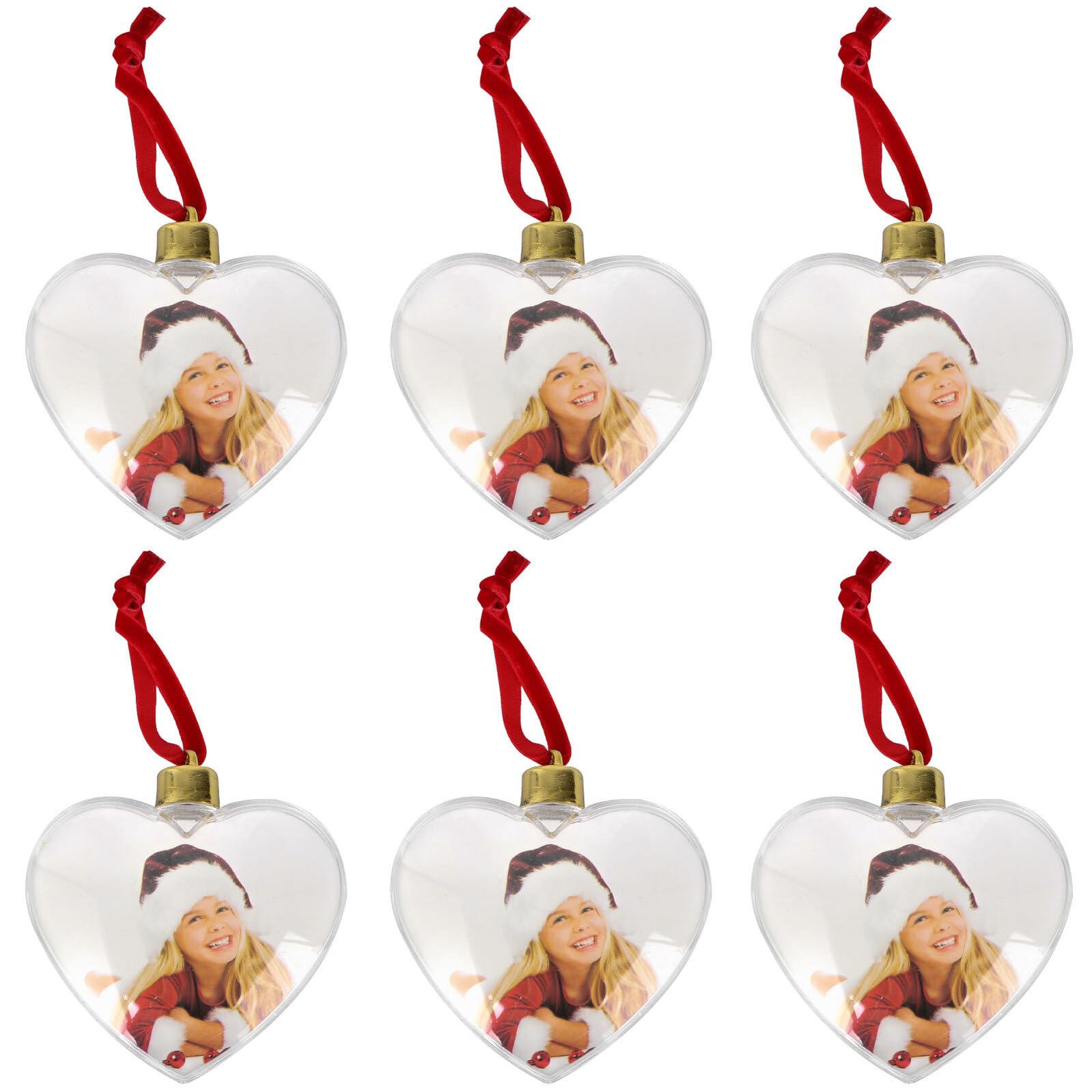 iplusmile Colgantes de Fotos DIY de Plástico Blanco 6 Piezas para Decoración de Fiesta y Ambiente Acogedor Diseño Delicado y Apariencia Exquisita