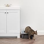IRIS USA Grande boîte à litière Cat avec bouclier d'éparpillement et scoop, plateau ouvert à literie Cat High Sided