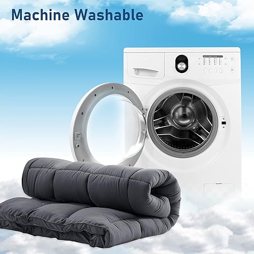 Miniatura 7 de BedLuxury Cubrecolchón de tamaño individual, extra grueso, refrescante, para dolor de espalda, transpirable, acolchado, parte superior de felpa