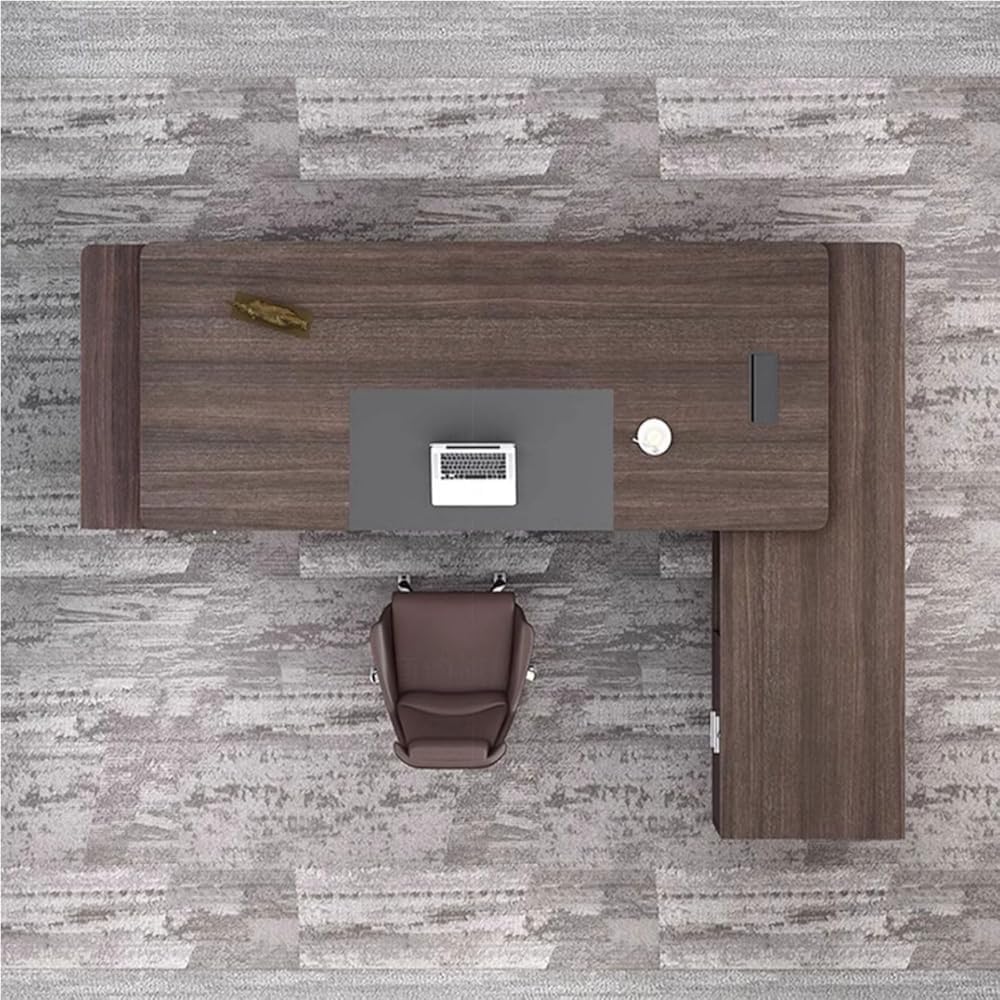 94 Inch Executive Office Desk with Lateral and Storage Cabinet Home Office Desk with Drawers Business Workstation Furniture for Home Office(94in)