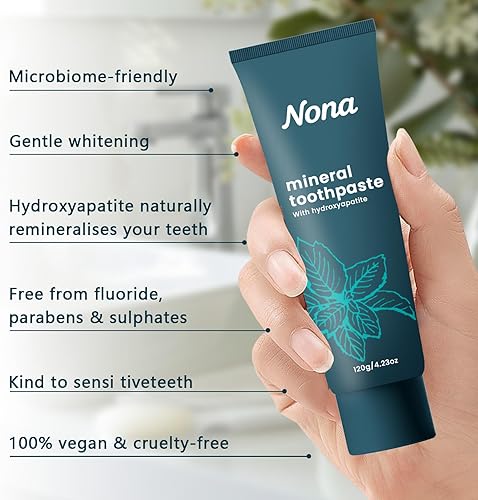 Miniatura 4 de Pasta de dientes Nano Natural Probiotic Hydroxyapatite - Menta suave  Sin flúor, remineraliza los dientes, refresca el aliento, adecuada para