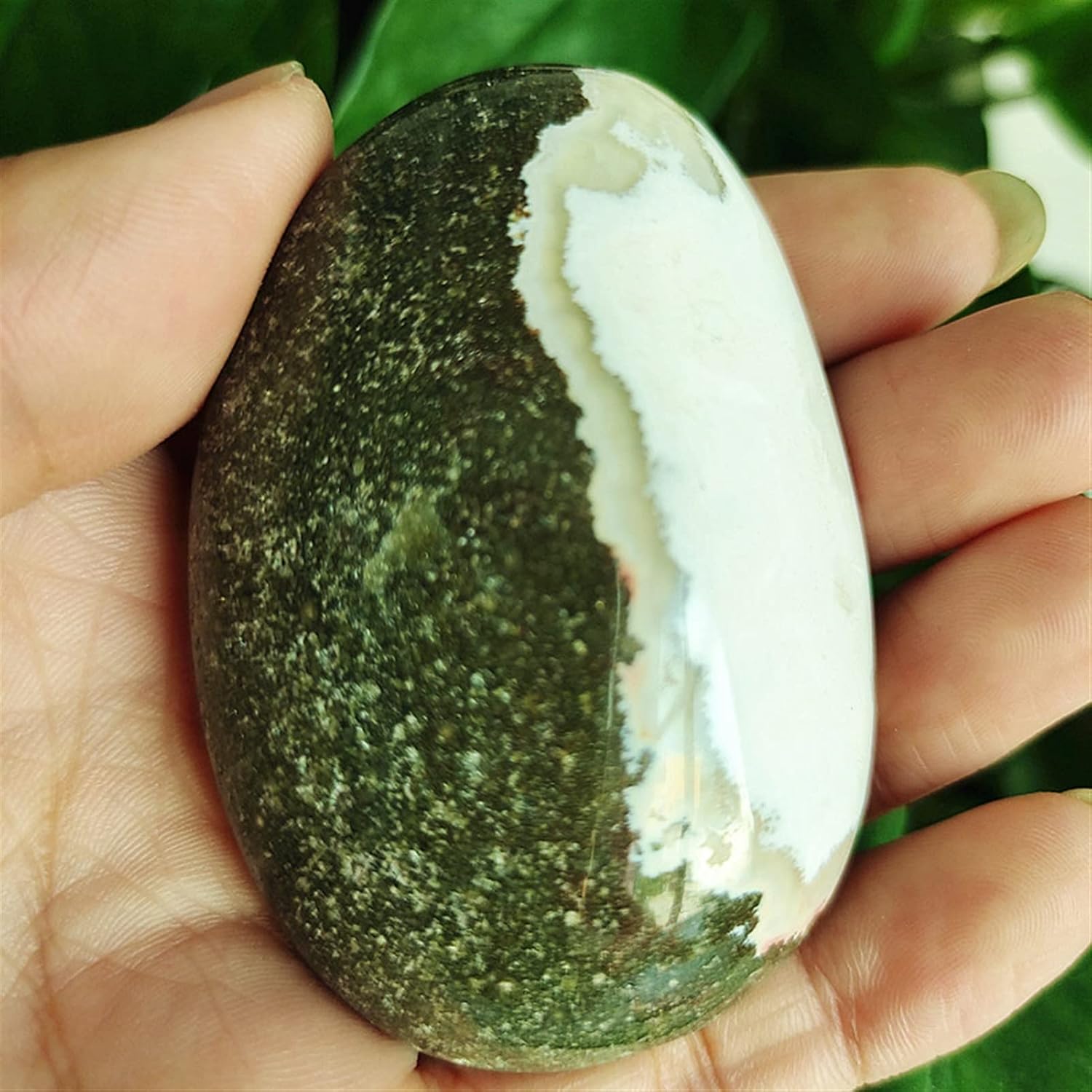 天然水晶の原石 天然クリスタルラフナチュラルマリンジャスパーパームクリスタル装飾コレクションとクリスタル家の装飾 (Color :