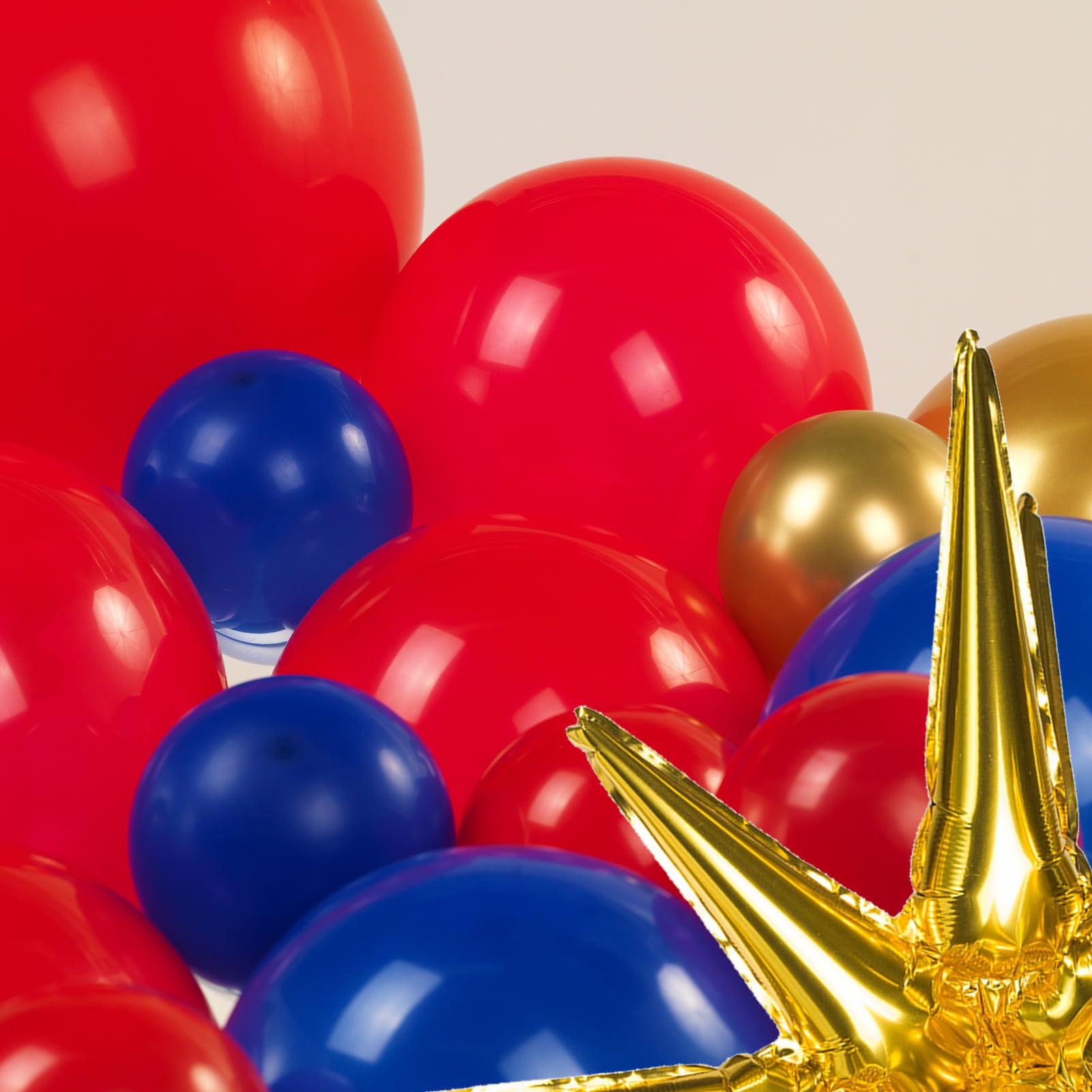 BlissBash 156PCS Red Blue Balloon Arch Garland Kit With Golden White Star Balloons For Superhero Theme Decor, Kids Birthday Decoration, Barcelona Party Supplies, Carnival Circus Garland, Balloons - Canada - View #4