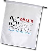 18 x 27 inch Garden Flag - Awesome text OGG, Kahului, United States, location coordinates Alexis Design - Around The World By Air