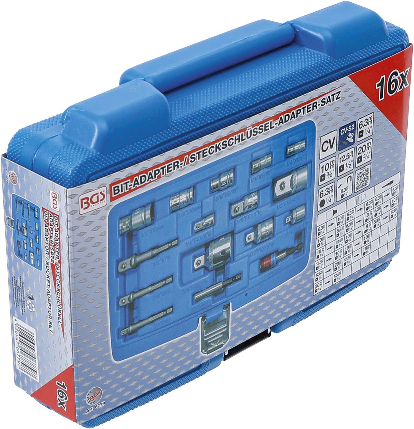 BGS 6779 | Bit Steckschlüssel-Adapter-Satz | 16-TLG Adaptor/Socket Set Pieces