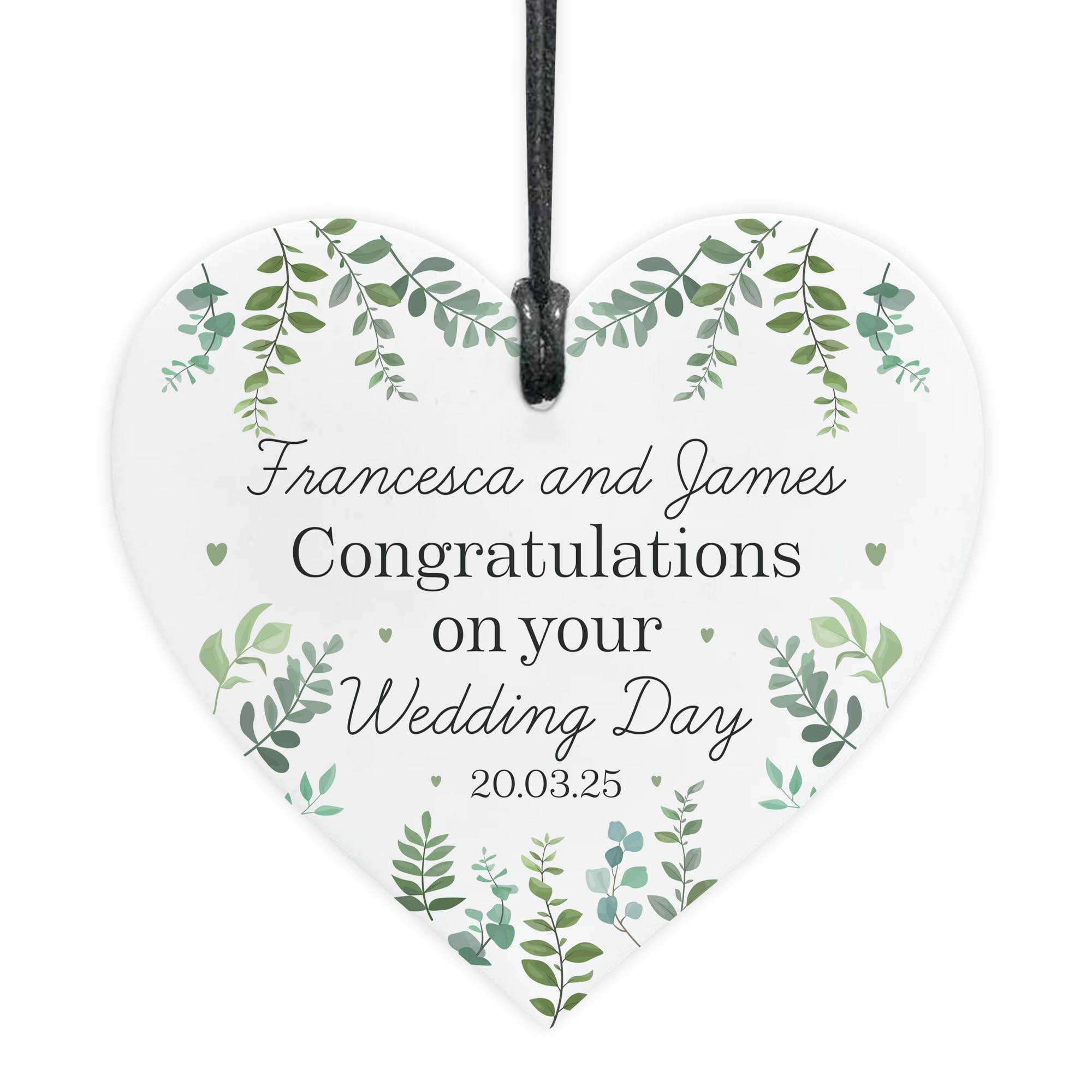 Red Ocean Personalised Wedding Day Gift For Bride Groom Hanging Acrylic Keepsake Mr& Mrs Gifts Congratulations Present For Couple Wedding Day Decoration