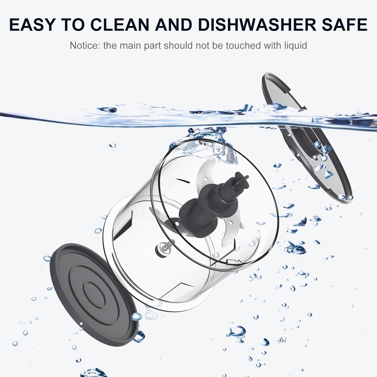 Image showing dishwasher safe parts of the food chopper