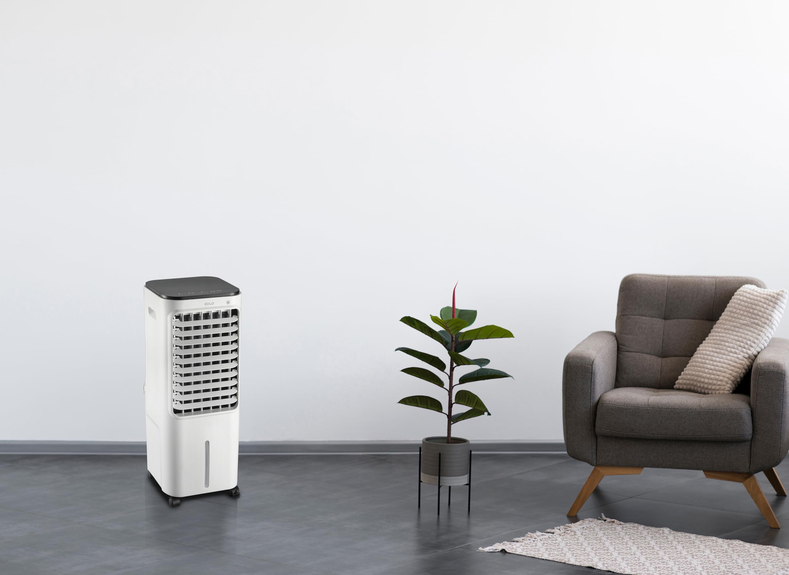 Fácula Climatizador Evaporativo EOLO 12L | 3en1 Enfriador + Purificador + Humidificador | 65W | 4 Bloques de Hielo incluidos