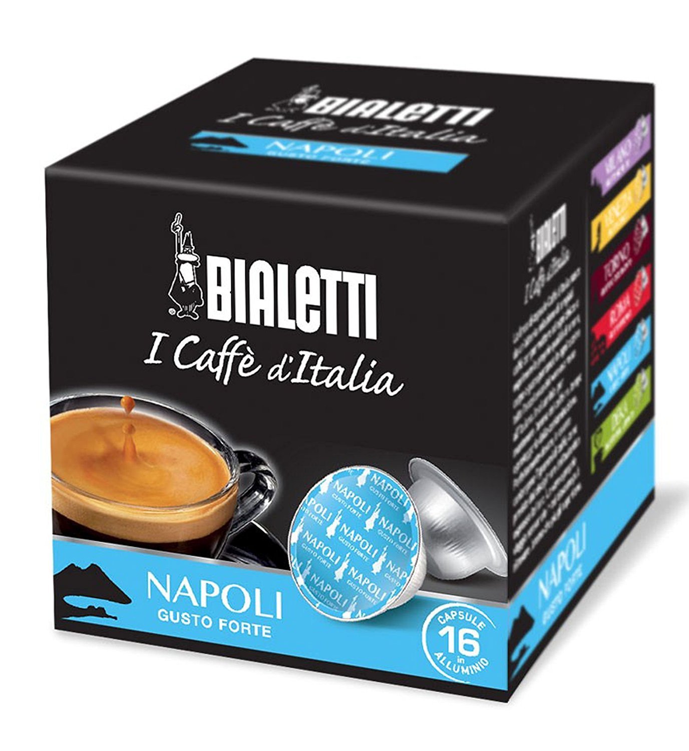 Bialetti: Juego de 8 cápsulas de café de aluminio para 16 cápsulas de café a juego con sabor a medianoche