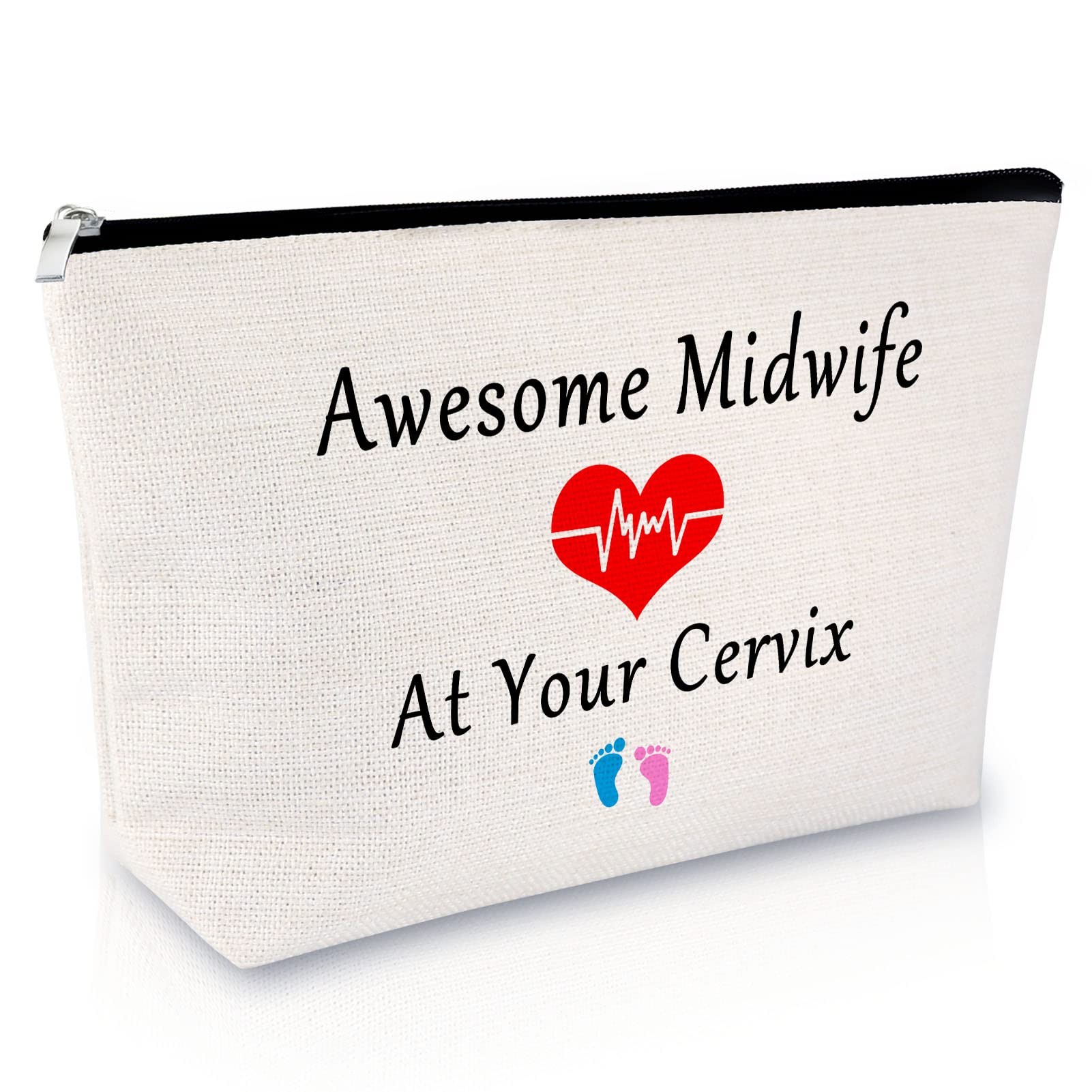 Midwife Gift for Women Makeup Bag Nurse Appreciation Gift Birthday Gift Cosmetic Bag Anniversary Retirement Gift for Nurse Obstetrician Gynecologist Gift Travel Cosmetic Bag Christmas Thank You Gift