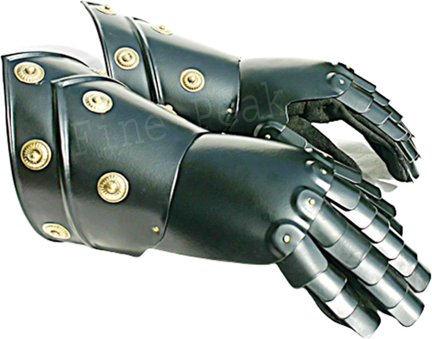 Medieval Gloves Black Antique Steel Armor Gothic Pair King Gloves gauntlet gloves medieval cosplay leather driving leather for men
