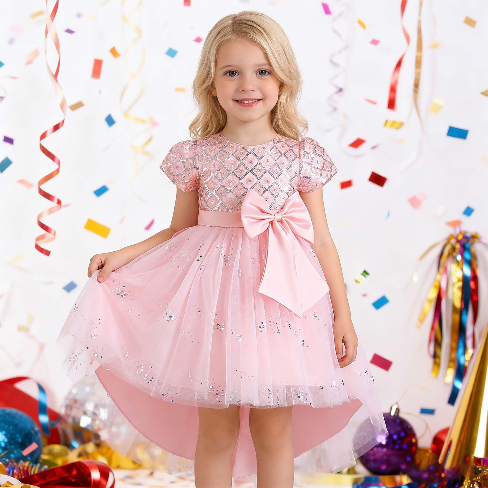 Genérico Tutu Ballet Niña Tutu Niña Falda para el día a día Vestido De Fiesta con Tutú Y Lazo Grande, Tutú Clásico Ideal para Cumpleaños, Recitales Y Eventos Casuales Elegantes