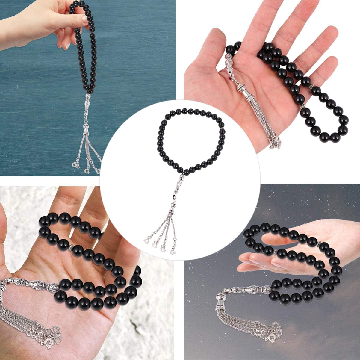 Artibetter Muslim Zikr Beads Tasbih 33 Prayer Beads Islam Prayer Rosary Beads Islamic Religion Eid Ramadan Gift - Image 3