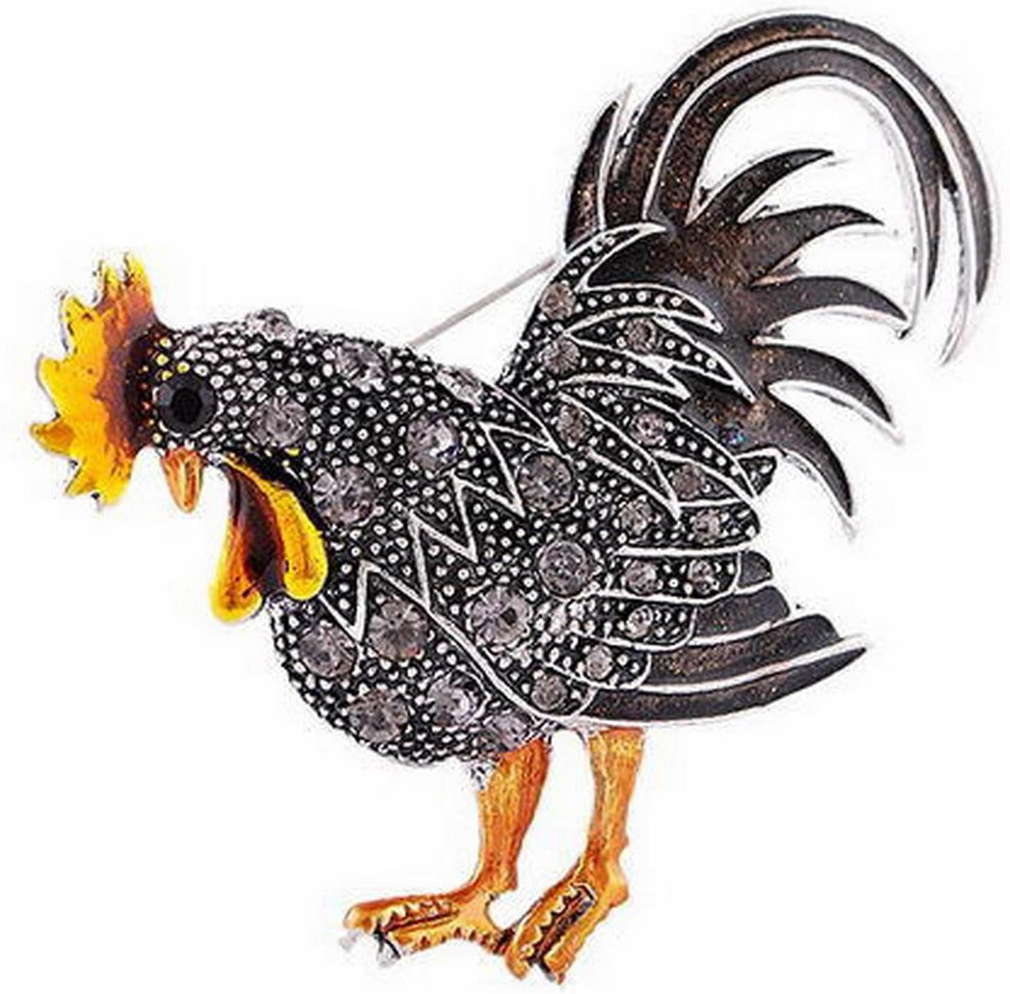 Costume Brooch Pin Jewelry Vintage Rooster Brooch Rooster Pin Lapel Brooch