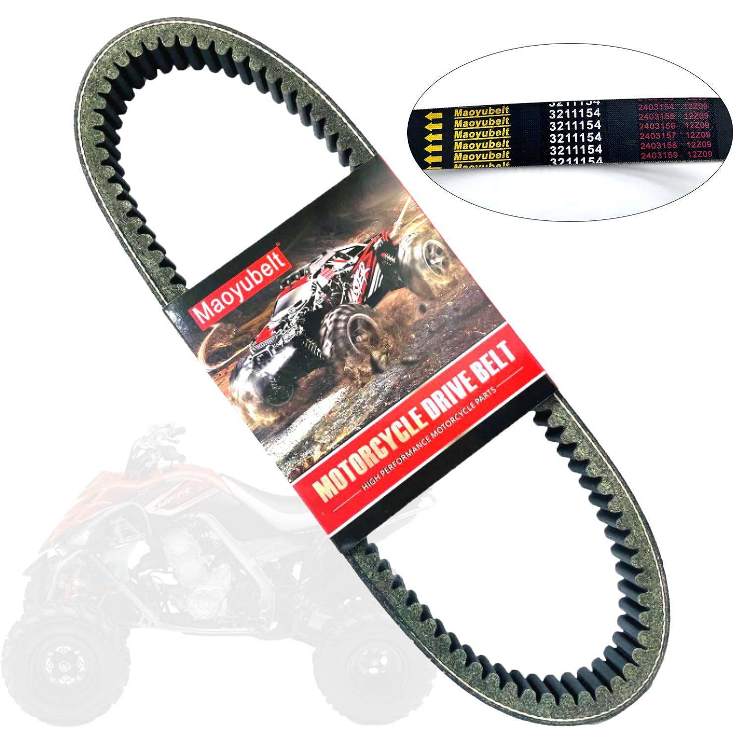 CVT Drive Belt 3211154 28G4168 Compatible with Polaris 2014-2024 Snowmobile Indy 550 LXT Adventure Voyageur 121 144 ES EVO Sport Switchback 1 9/32" x 42 5/8" Single Notched Snow Drive Clutch