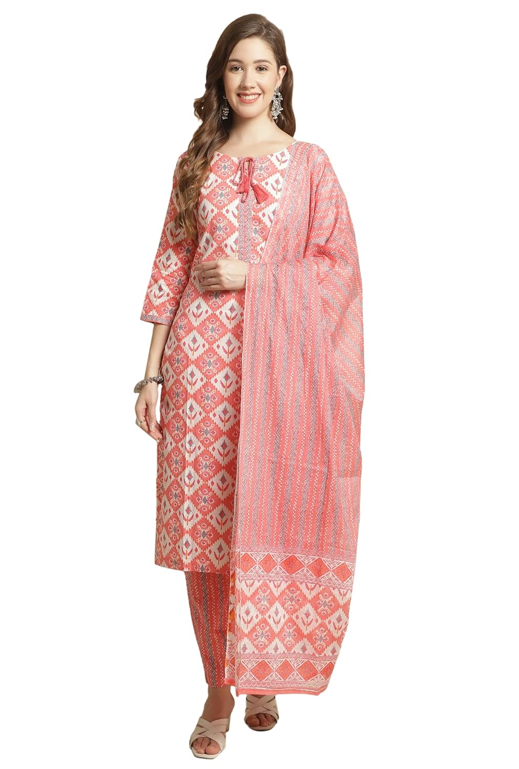 Pistaa’s Women Cotton Straight Printed Suit Set Pistaa’s Women Cotton Straight Printed Suit Set