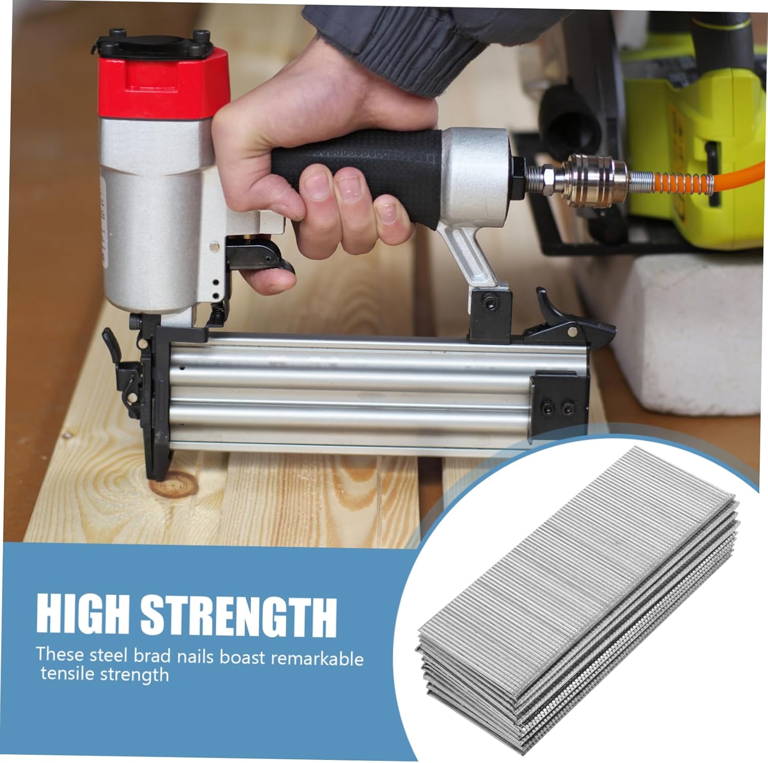 1600pcs Straight Gauge Nails for Woodworking Fasteners for Carpentry Furniture Assembly and Trim Work Placement