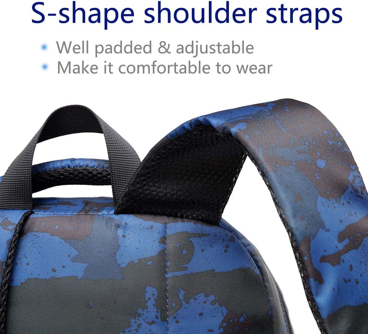 Kids Backpack for Boys Elementary School Bags Camouflage Durable Kindergarten Bookbags (Blue Camo): Clothing, Shoes & Jewelry