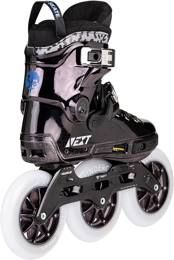 Powerslide Next 30th Anniversary 125 3-Wheel Inline Skate in Black/Chrome for Urban