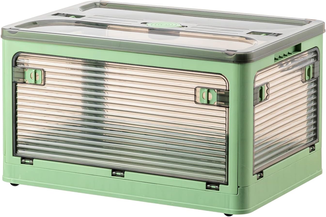 ANMINY Lidded Plastic Storage Bin 5Door Collapsible