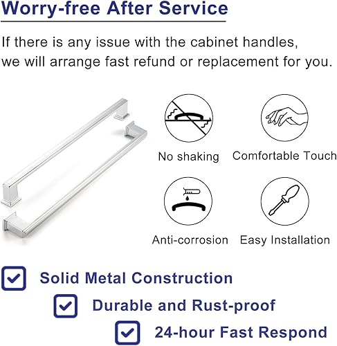 Vista 71 de Paquete de 10 tiradores de gabinete de 6-1/4 pulgadas, tiradores negros mate para gabinetes, accesorios de cocina negros para gabinetes, cajones