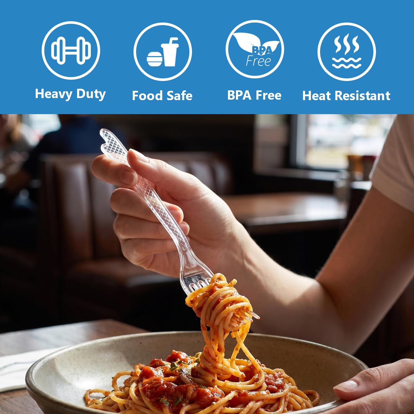 500 Count Heavy Duty Plastic Forks Disposable — Amazon image 4