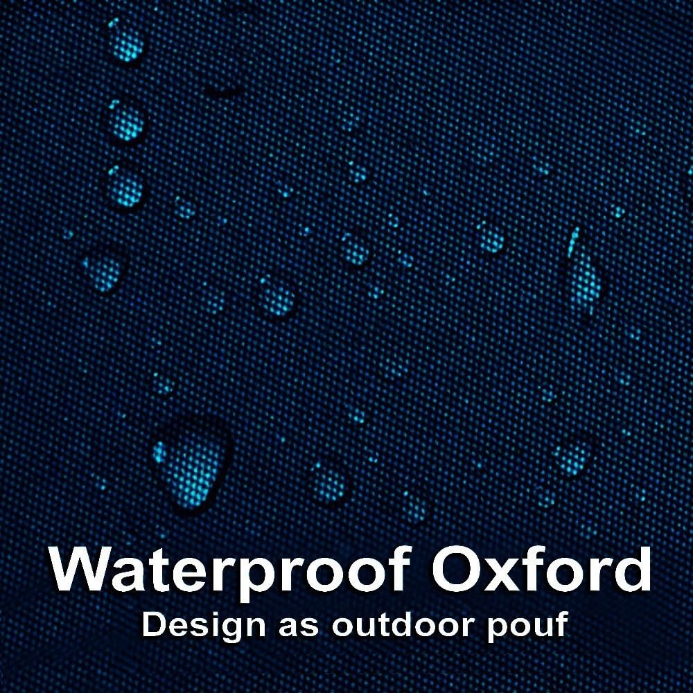SXBCyan Fodera Pouf da Esterno (Senza Imbottitura) Poltrona a Sacco Galleggiante in Oxford, Resistente alle Intemperie, for Esterni, Senza Imbottitura, for Giardino, Spiaggia, Piscina(Dark Grey)