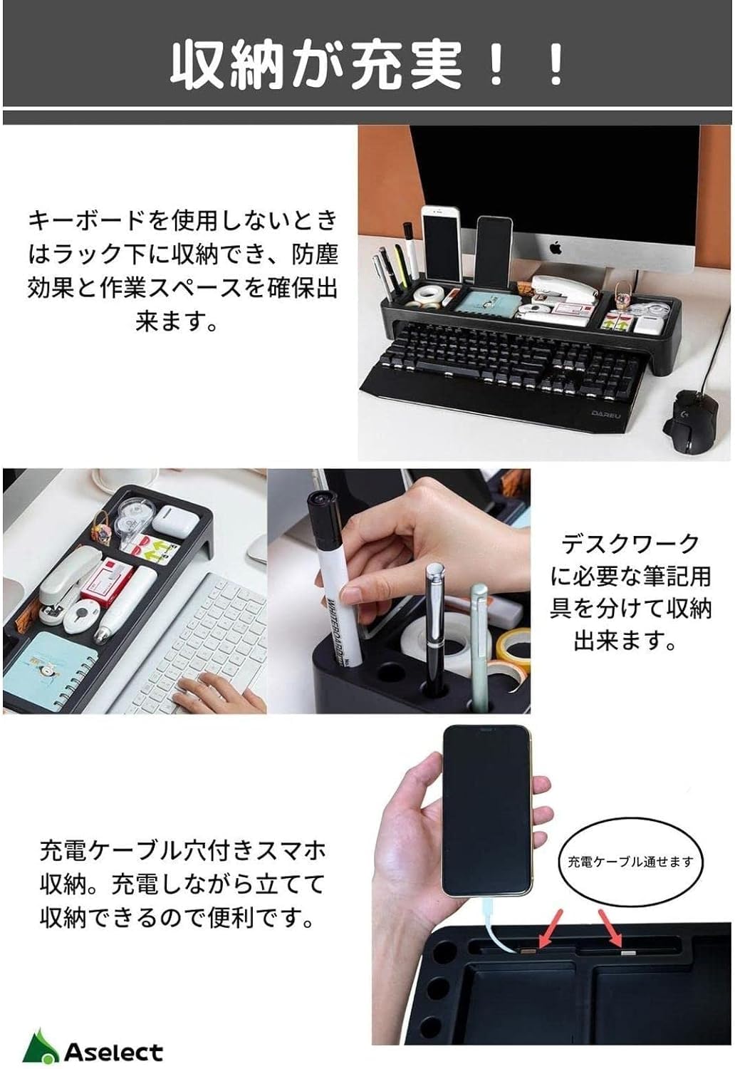 Amazon.co.jp: リモートワーク デスク デスク周り 引き出し 便利グッズ