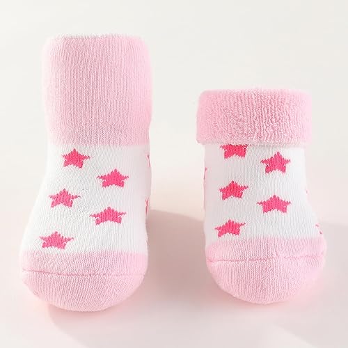 Miniatura 4 de Calcetines unisex de rizo para bebé, paquete de 5 unidades para bebé niño y niña de 0 a 12 meses, calcetines de algodón cálido