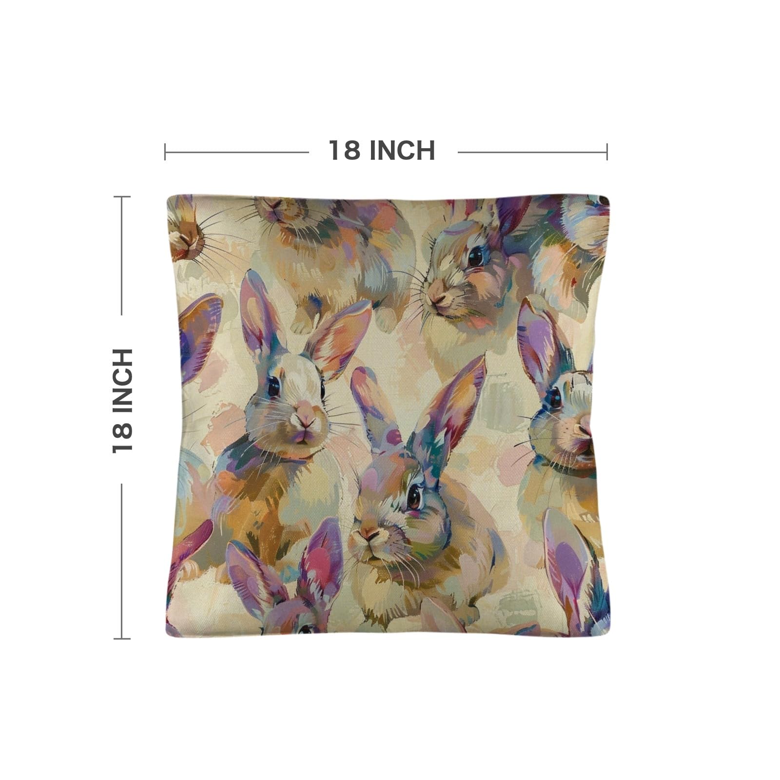EtherSpher A Cute Cartoon Grey Rabbit Decorative Pillowcase Covers Pillow Travel Pillow case Pillow Cases Pack of 12 18x18