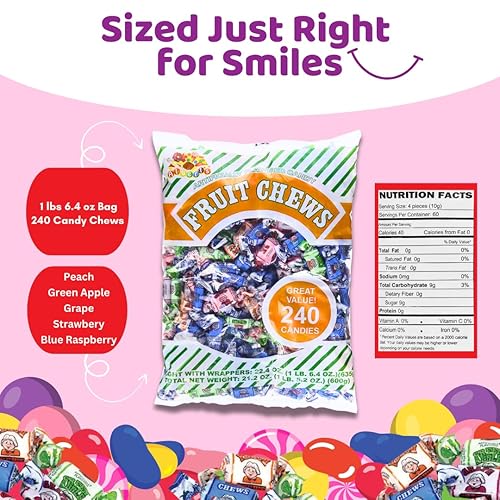 Miniatura 3 de Albert's Fruit Chews - Sabor a plátano 1.53 libras (240 dulces)