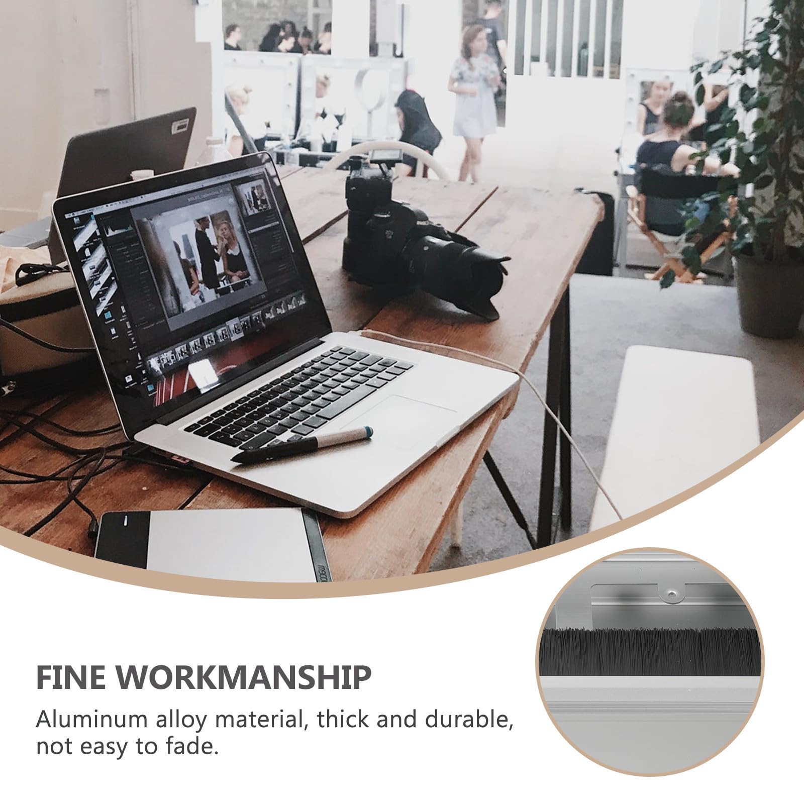 ABOOFAN Kabelaufbewahrungsbox für Netzwerk Hub und Steckdosen Rechteckige Kabelbox Aluminiumlegierung mit Kabeldurchführung und Drahtloch für Schreibtisch für Arbeitszimmer und Schubladen