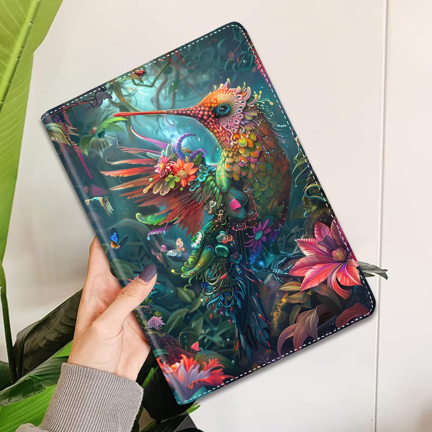 Case for iPad (A16) 11th Generation 11 Inch 2025 / iPad 10th Generation 10.9 Inch 2022, Slim Multi-Angle Smart Cover, Automatic Sleep/Wake Function, Colorful Hummingbird image 5