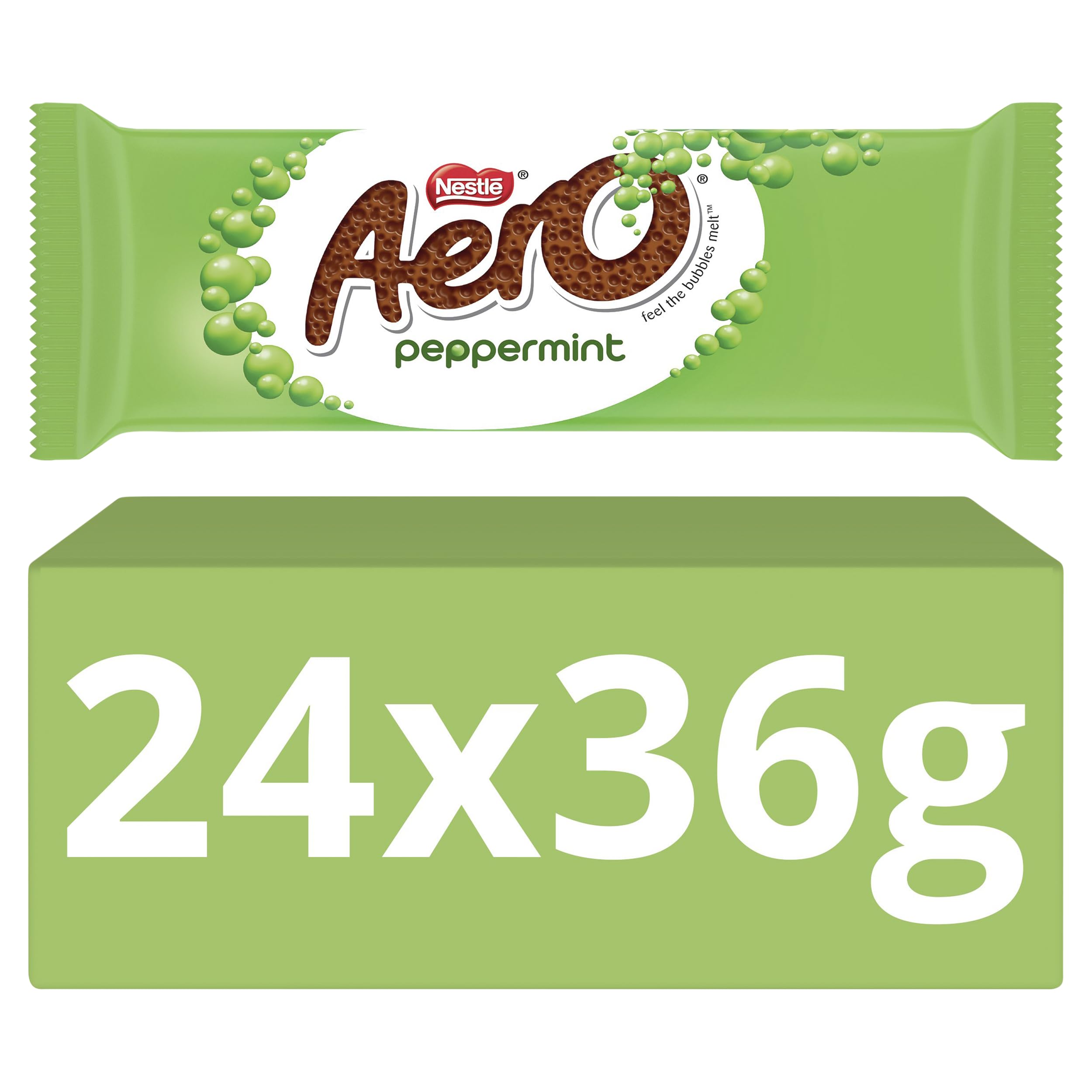Aero Nestle Bubbly Peppermint Chocolate Bar 36G (Pack Of 24) 12422667