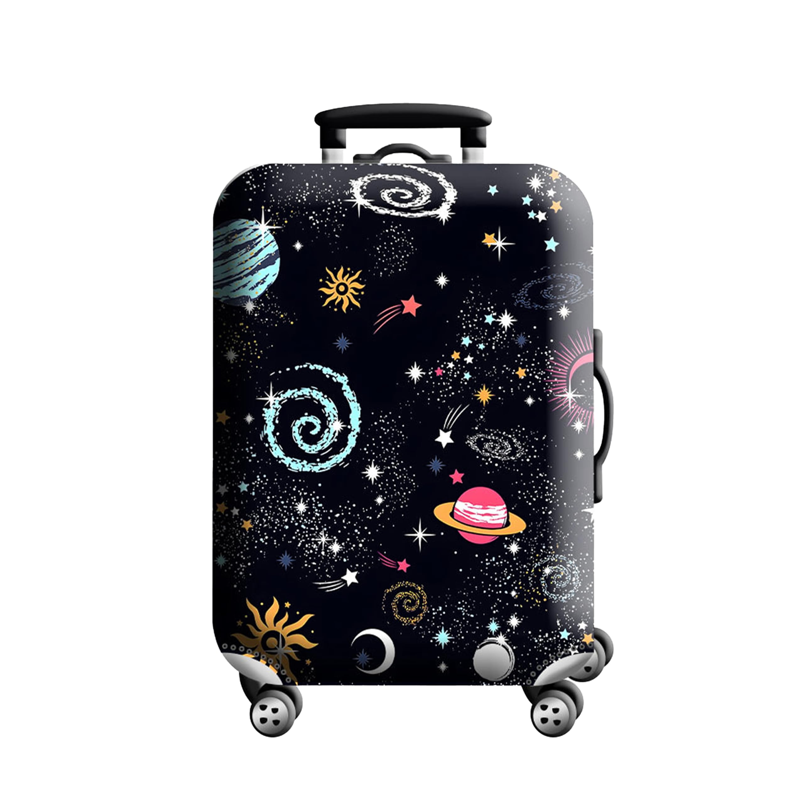 kraptick Printed Luggage Cover – Universal Suitcase Cover, Suitcase Cover for Protection, Trolley Bag Cover, Travel Bag Cover with Universe Galaxy Printed Design (18-20 Inch)-picture-46
