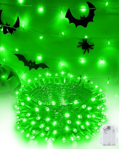 Miniatura 11 de Luces de Navidad para exteriores con temporizador, funcionan con pilas, 16.4 pies, 50 LED, decoraciones de Navidad para pequeño mini árbol de Varios