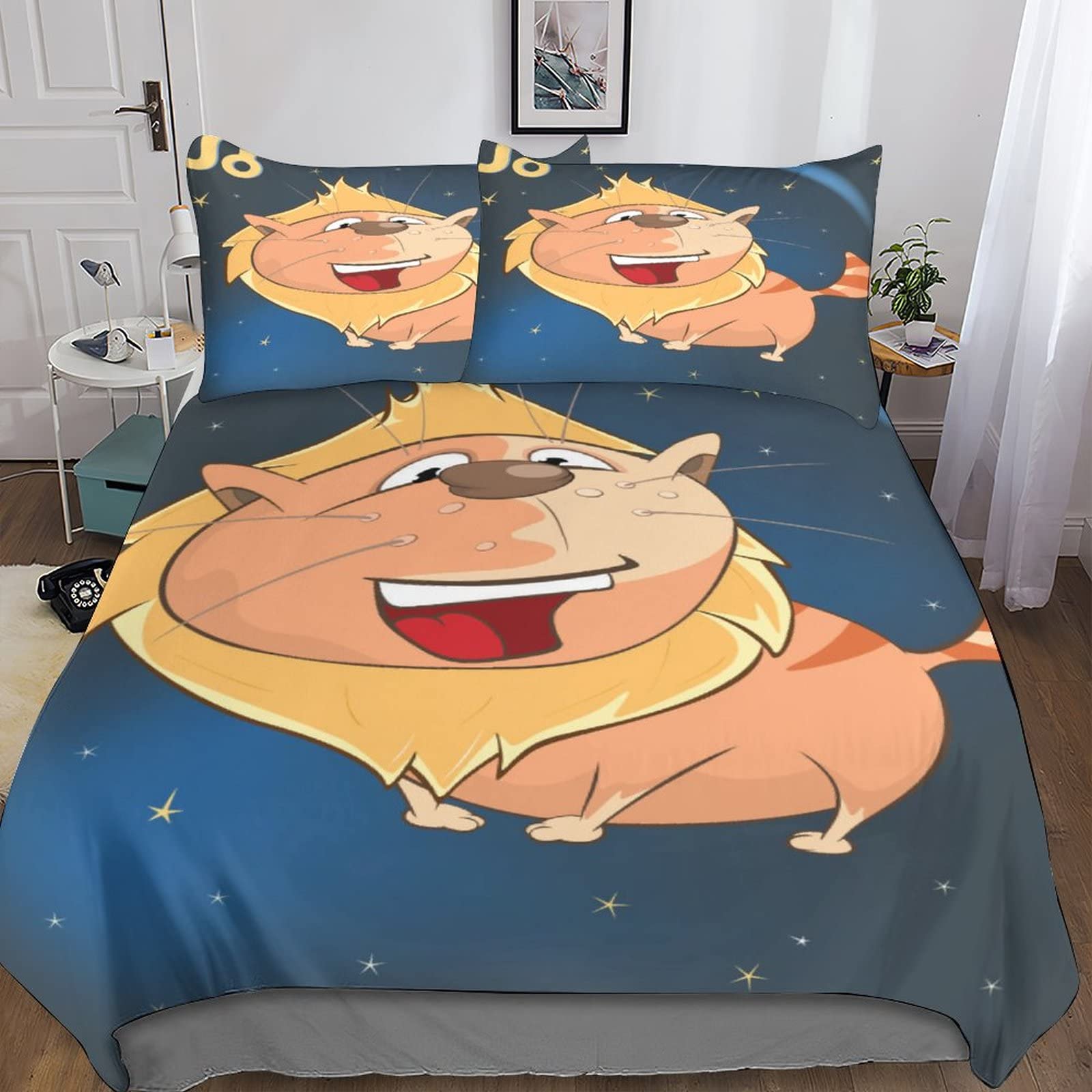 Housse de couette anti-allergie pour lit enfant double parure 3D junior