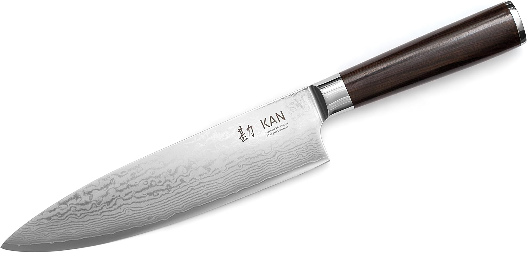 Sponsored Ad - Core Professional Chef Knife 8-inch VG-10 67 layers Damascus Ambidextrous (Non-Hammered Japanese VG-10 Blade, Ebony Handle)